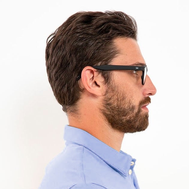 ochelari lumina albastra ochelari vedere bărbați - negru - profil