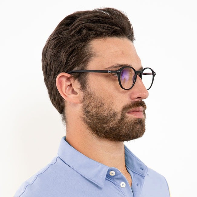 ochelari lumina albastra ochelari vedere bărbați - negru -laterali
