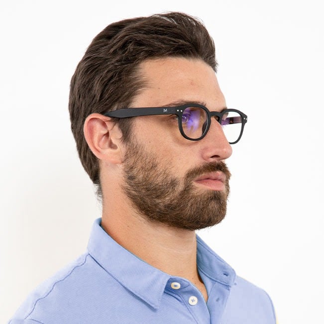 ochelari lumina albastra ochelari vedere bărbați - negru - laterali