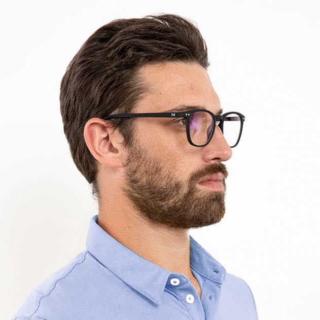 ochelari lumina albastra ochelari vedere bărbați - negru - laterali